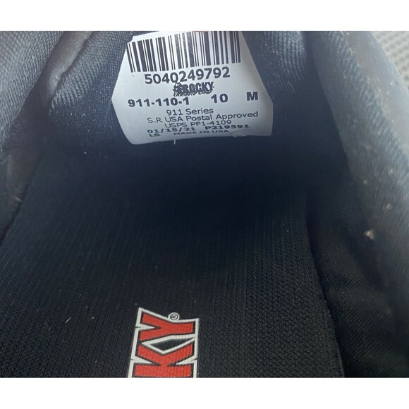 Rocky TMC Public Service Shoes Mens 10 M Black Postal Approved Made In USA - Picture 12 of 12